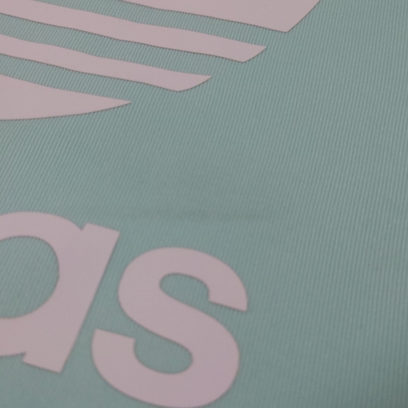 Adidas T-Shirt Dress Short Sleeve Girls 15-16 Years Green Popper Sides Trefoil - Picture 5 of 13